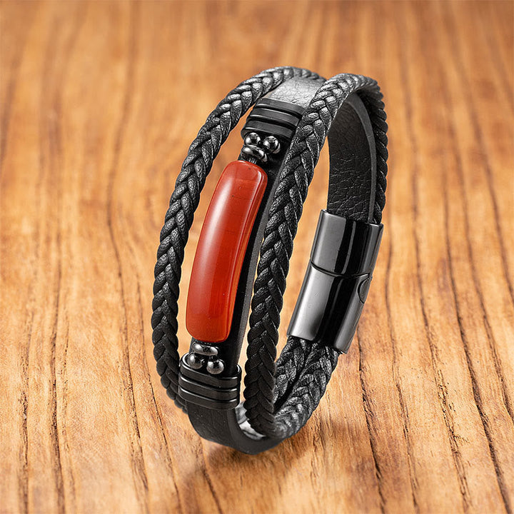 Armband Lapislazuli Hämatit – Stärke Red Liuli