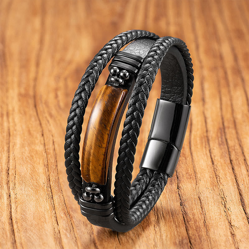 Armband Lapislazuli Hämatit – Stärke Tiger Eye