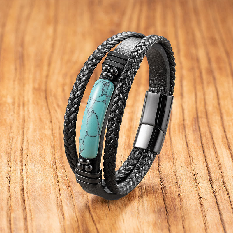 Armband Lapislazuli Hämatit – Stärke Turquoise