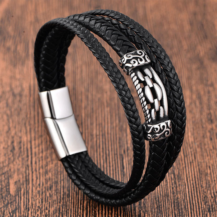 Armband Leder Chain Link – Balance