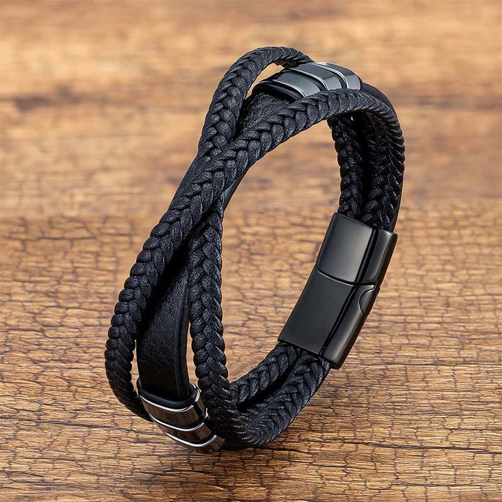 Armband Leder Titan – Balance Black