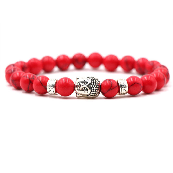 Armband Lila Achat – Schutz Red Turquoise