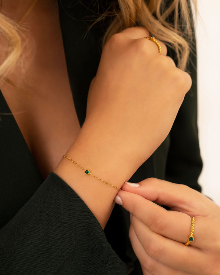Armband mit Geburtsstein Fein