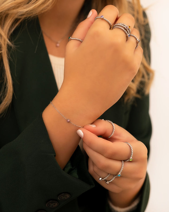 Armband mit Geburtsstein Minimalistisch