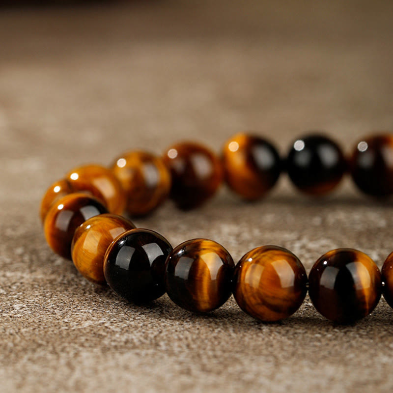 Armband Tigerauge Jahr Des Pferdes – Mut Perlen Schutz Handgelenk Stein