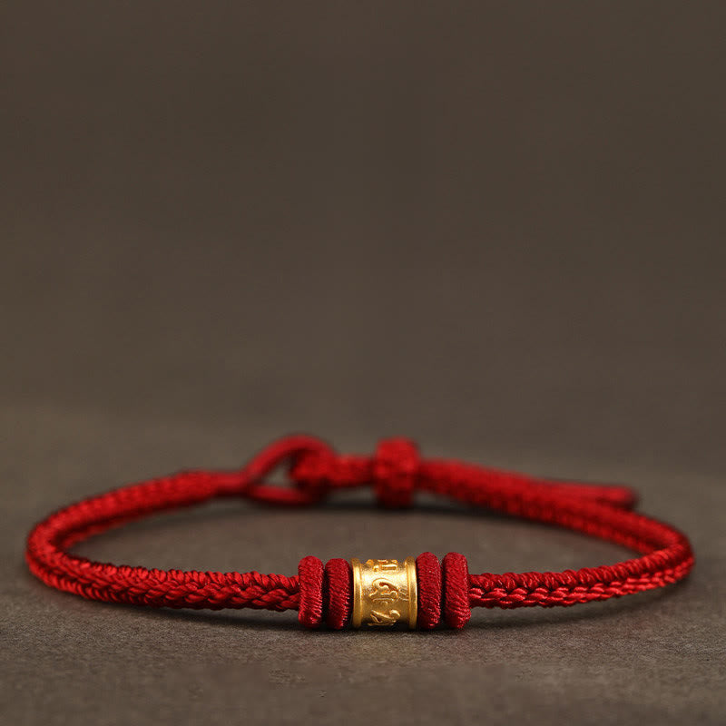 Armband Om Mani Padme Hum – Schutz & Glück Balance Red