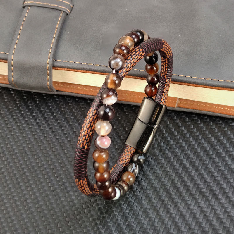 Armband Onyx – Erfolg Sardonyx Leather(Wrist Circumference: 19cm)