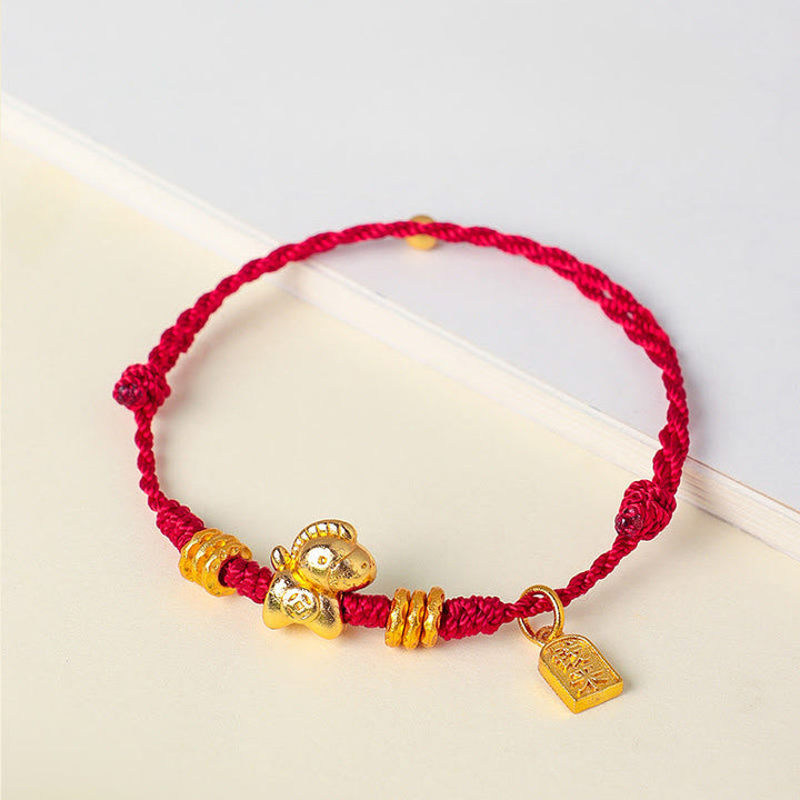 Armband Rote Schnur Legierung Pferd – Erfolg & Stärke Red String(Wrist Circumference: 14-19cm)