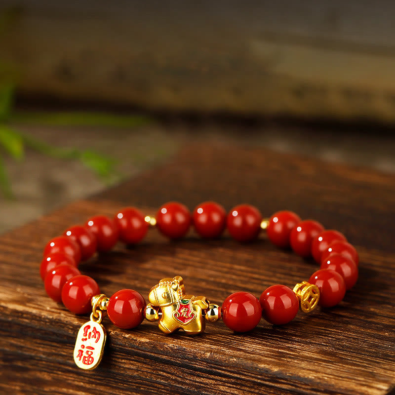 Armband Roter Achat – Erfolg & Balance South Red Agate(Wrist Circumference: 17cm)