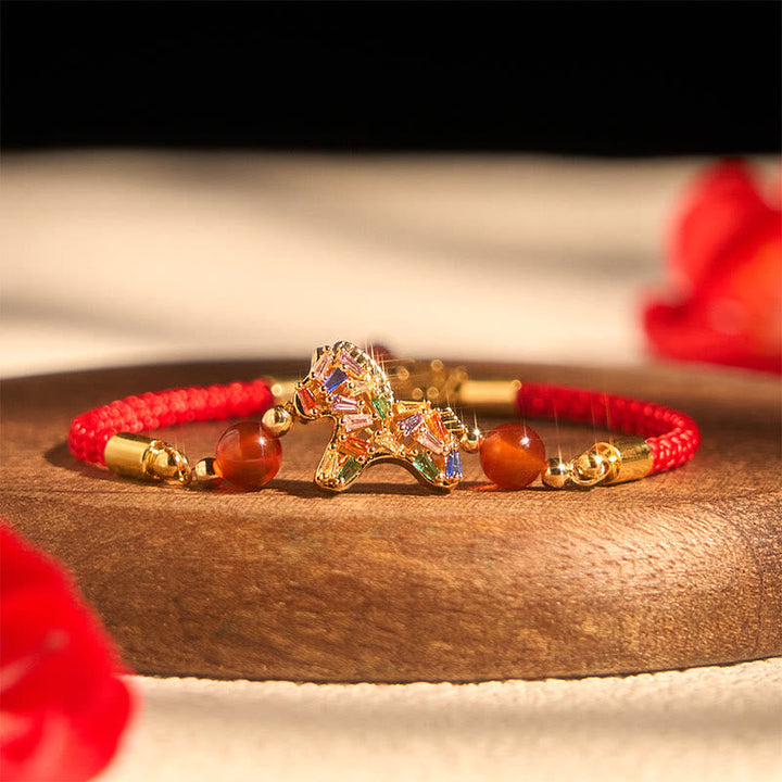 Armband Roter Achat Kupfer – Balance