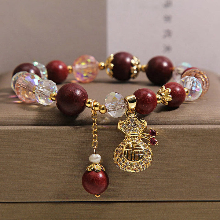 Armband Sandelholz Fu-Zeichen – Schutz & Glück
