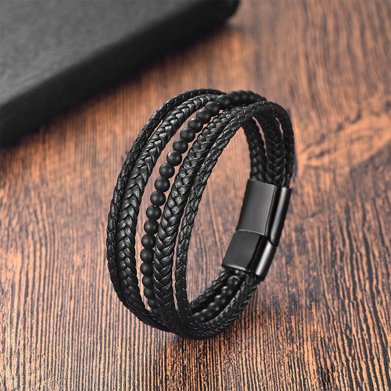Armband Schwarzer Onyx – Glück & Harmonie