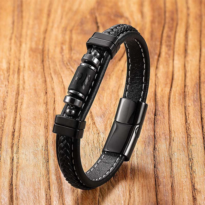 Armband Schwarzer Onyx Om Mani Padme Hum – Schutz & Balance Matte Black Liuli