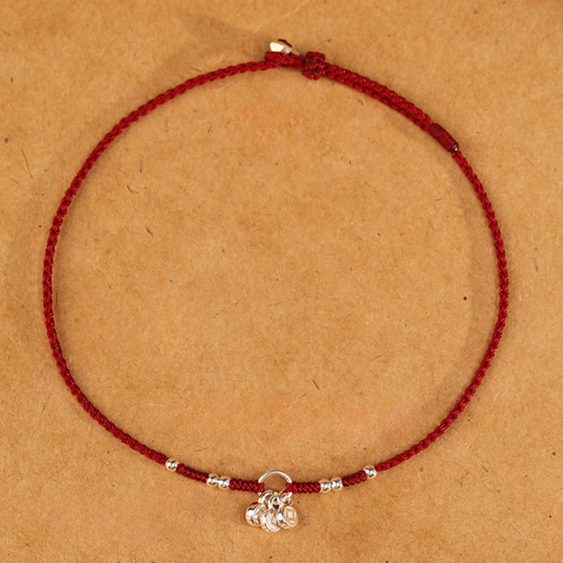 Armband 925 Silber Kupfer Schutz Stärke rote Kordel Glücksanhänger Handgelenk