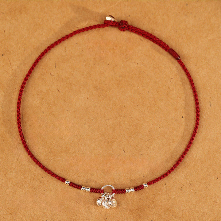 Armband 925 Silber Kupfer Schutz Stärke rote Kordel Glücksanhänger Handgelenk