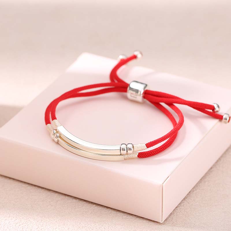 Armband Sterlingsilber Rote Schnur Red(Bracelet Size 22cm)