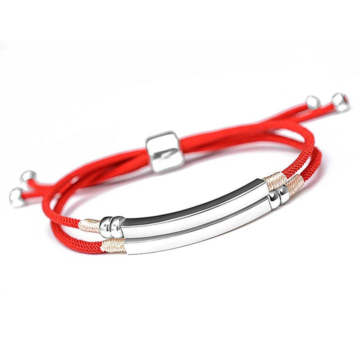 Armband Sterlingsilber Rote Schnur verstellbar Schutz Glück minimalistisch Handgelenk
