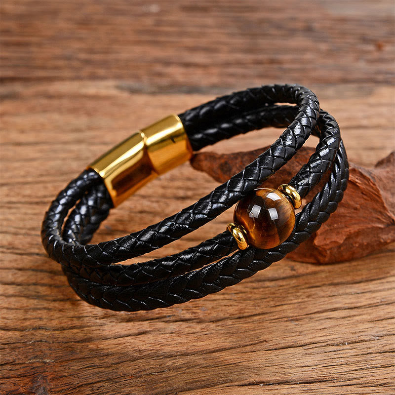 Armband Tigerauge Amethyst – Balance Energie