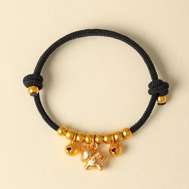 Armband Rote Schnur Kupfer Pferd – Glück & Stärke