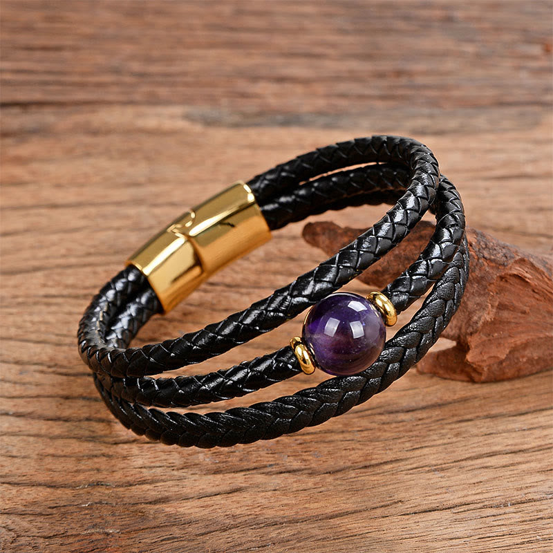 Armband Tigerauge Amethyst – Balance Energie Purple Tiger Eye