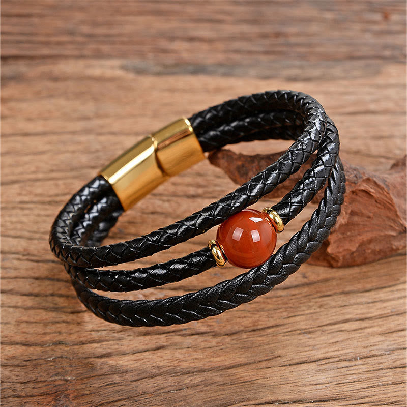 Armband Tigerauge Amethyst – Balance Energie Red Agate
