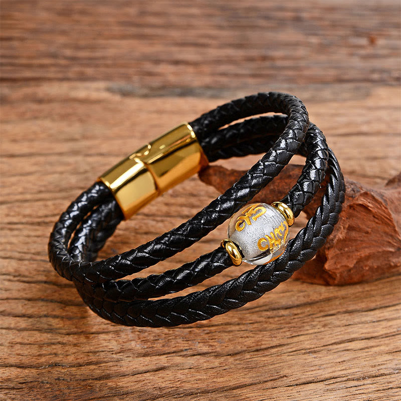 Armband Tigerauge Amethyst – Balance Energie White Liuli&Om Mani Padme Hum