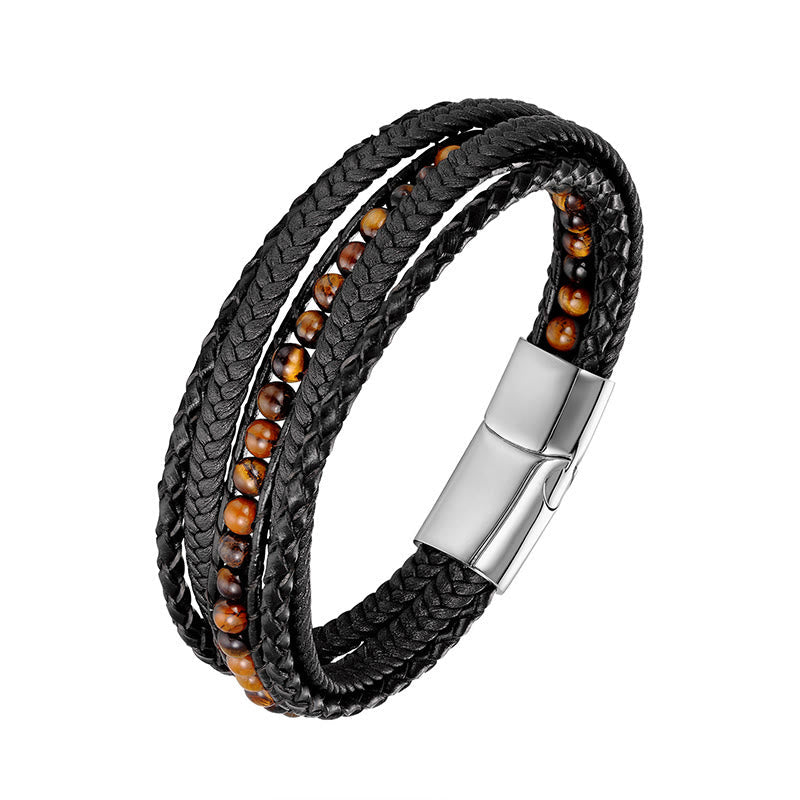 Armband Tigerauge Amazonit – Stärke