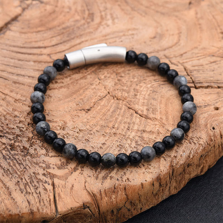 Armband Tigerauge Türkis – Positivität Black Glitter Stone(Wrist Circumference:17-18cm)