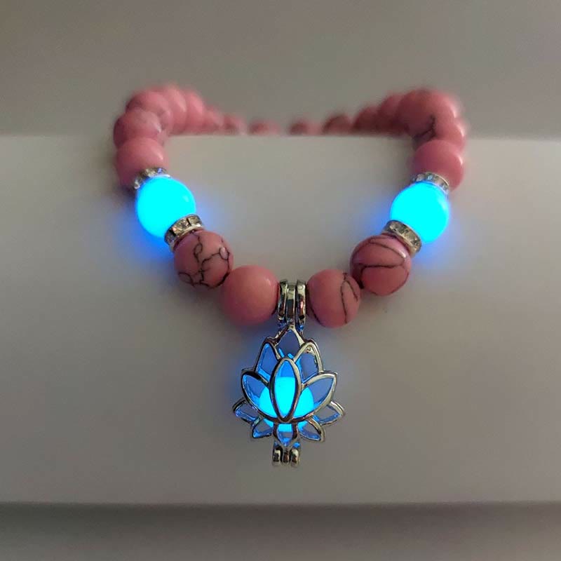 Armband Türkis Lotus – Schutz – Energie Pink Turquoise Blue Light