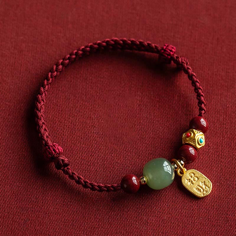 Armband Weiße Jade Cyan Jade – Glück & Wohlstand