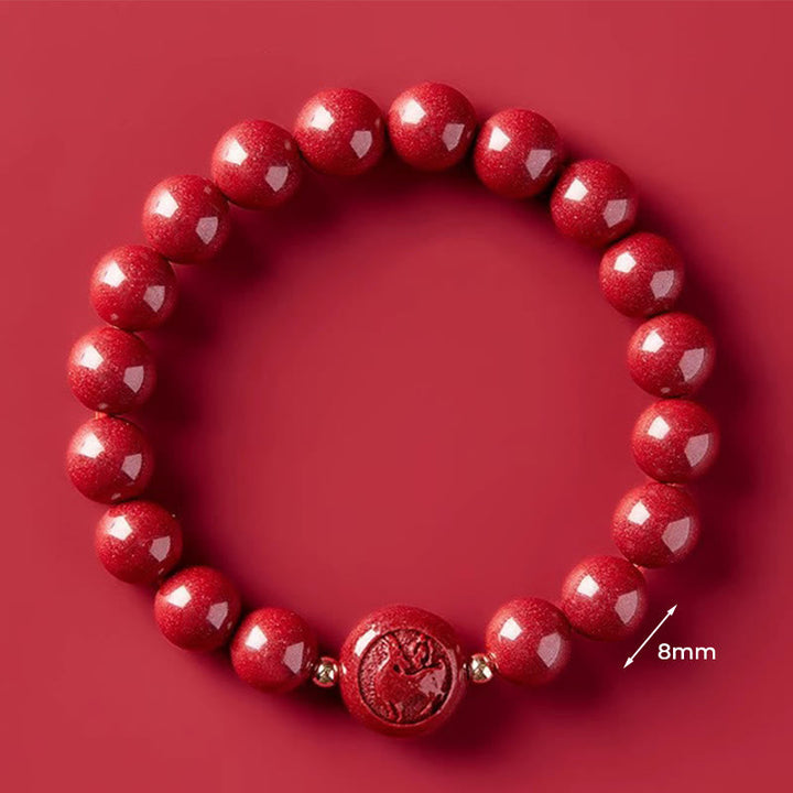 Armband Zinnober Chinesisches Tierkreis – Frieden & Segen 8mm Goat