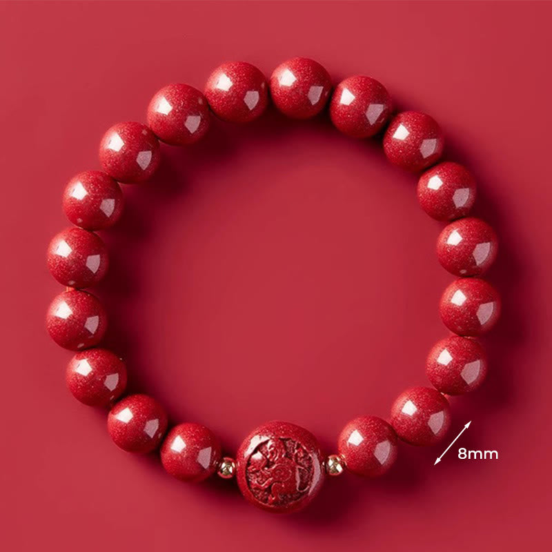 Armband Zinnober Chinesisches Tierkreis – Frieden & Segen 8mm Monkey