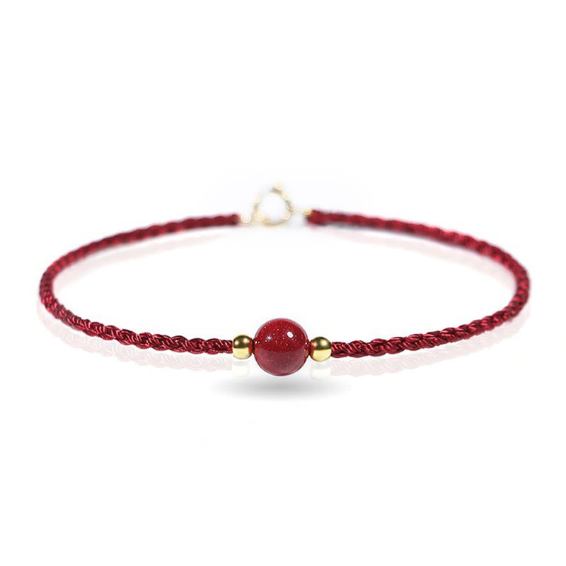 Armband Zinnober Rotes Band