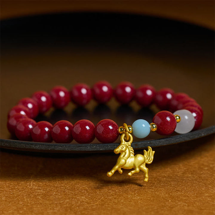 Armband Zinnober Jahr Des Pferdes – Segen 6mm