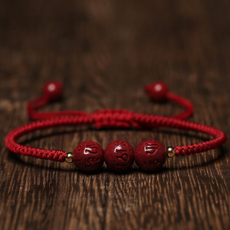 Armband Zinnober Om Mani Padme Hum