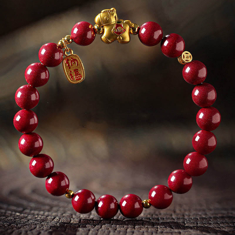 Armband Zinnober Pferd – Segen Cinnabar(Bead Size:8mm)