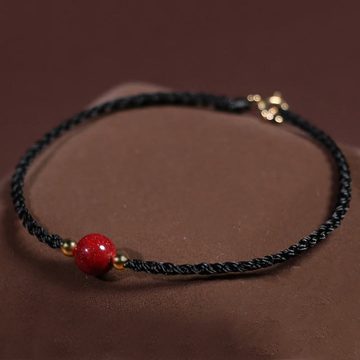 Armband Zinnober Rotes Band Black String(Wrist Circumference: 14-15 cm)