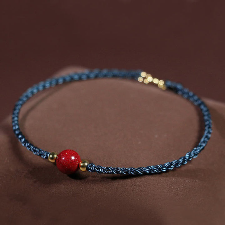 Armband Zinnober Rotes Band Blue String(Wrist Circumference: 14-15 cm)