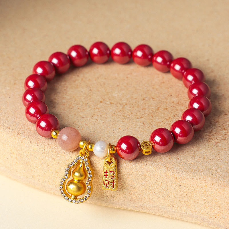 Armband Zinnober – Segen & Glück Red Cinnabar(Wrist Circumference: 14-15 cm)