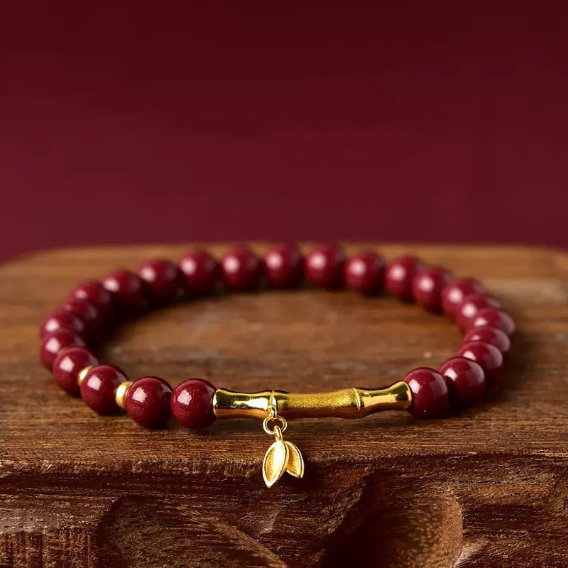 Armband 925 Silber Zinnober Bambus