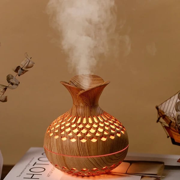 Aroma Diffuser Holzoptik Vase