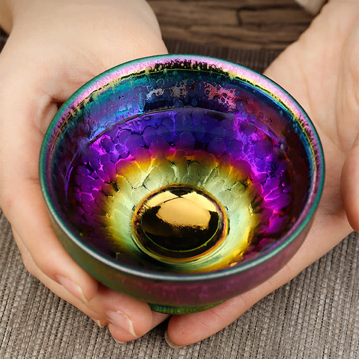 Ausgefallene Teetassen Jianzhan Regenbogen Teezeremonie