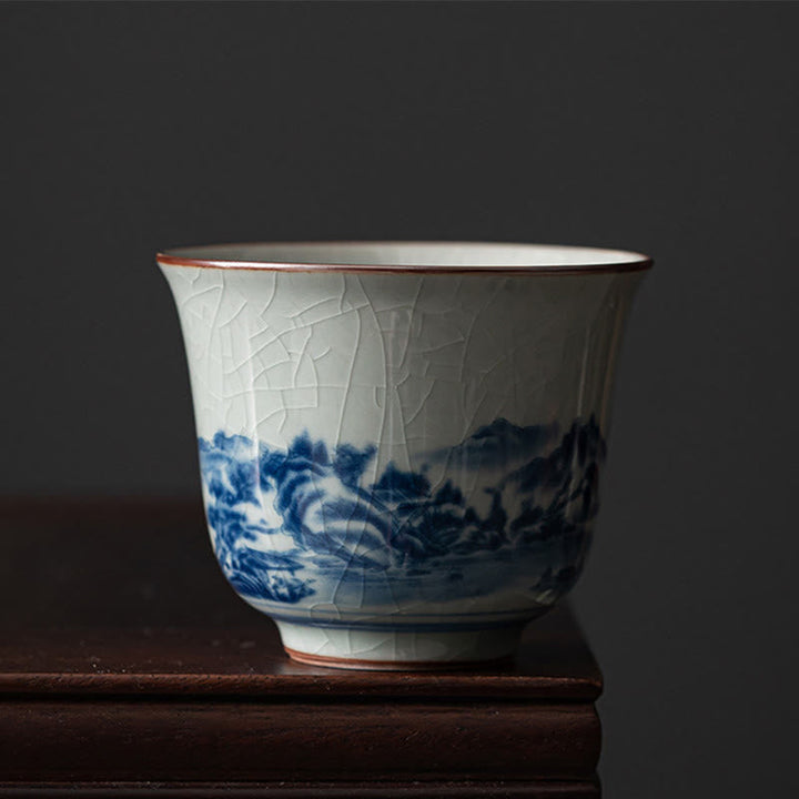 Ausgefallene Teetassen Berglandschaft Lotus Gaiwan