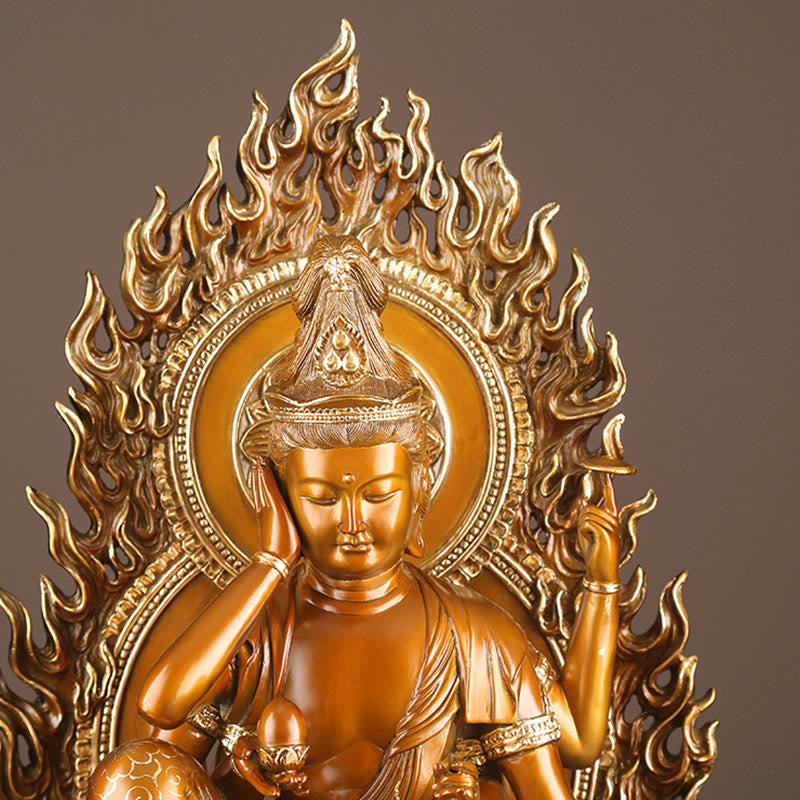 Avalokiteshvara Altar Erfolg Messing Statue