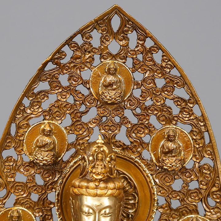Avalokiteshvara Aura Harmonie Messing Statue