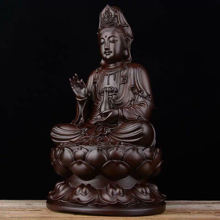 Avalokiteshvara Ebenholz Lotus Glücksbringer