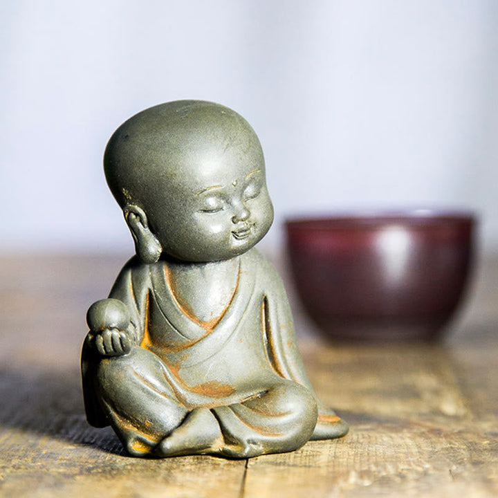 Avalokiteshvara Ksitigarbha Eisen Rost Harz Deko