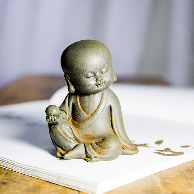 Avalokiteshvara Ksitigarbha Eisen Rost Harz Glücksbringer