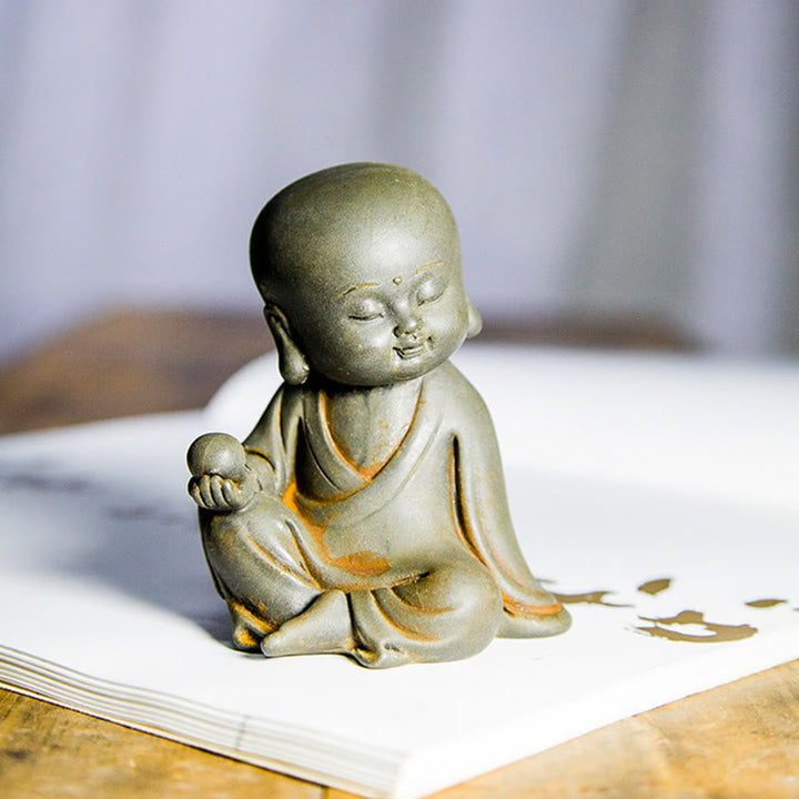 Avalokiteshvara Ksitigarbha Eisen Rost Harz Glücksbringer