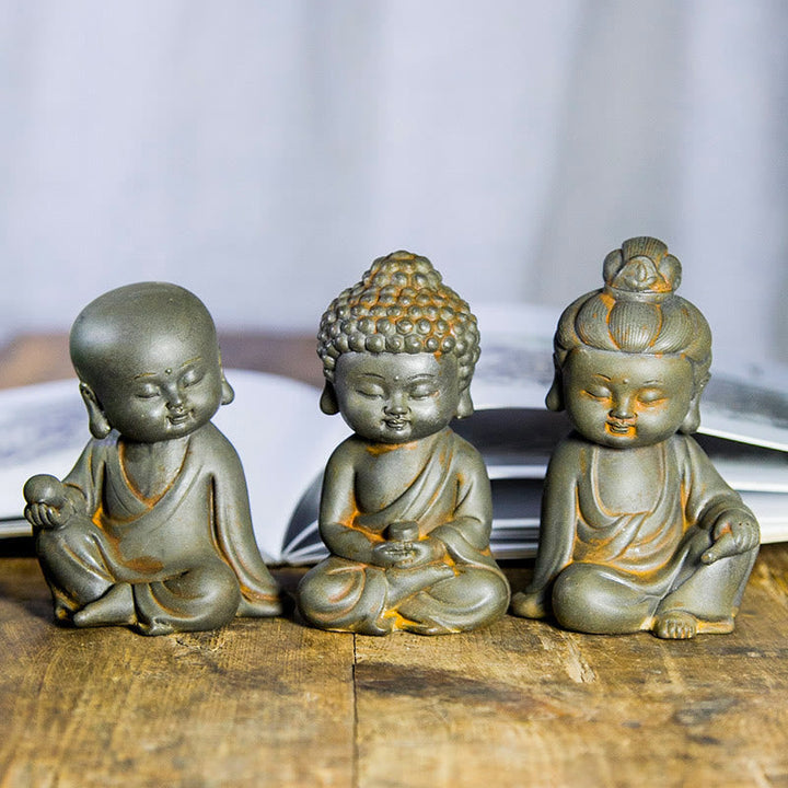 Avalokiteshvara Ksitigarbha Eisen Rost Harz